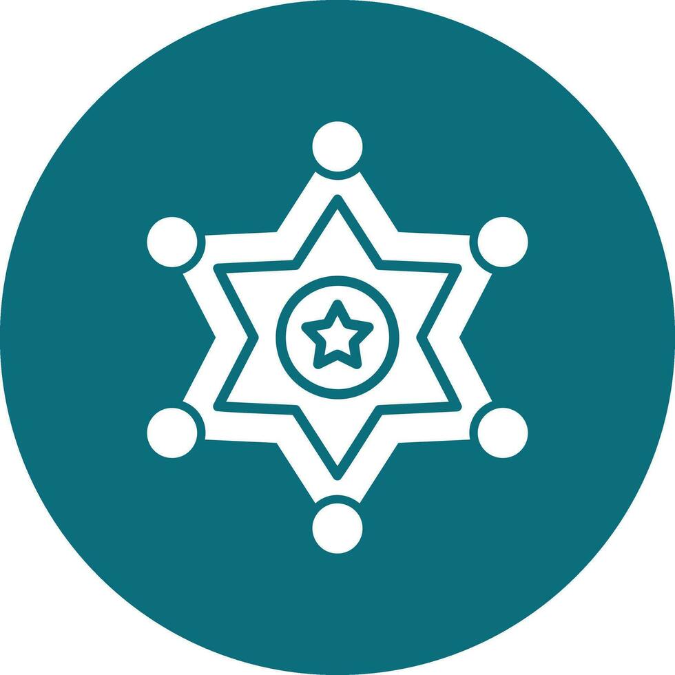 Sheriff Badge Vector Icon