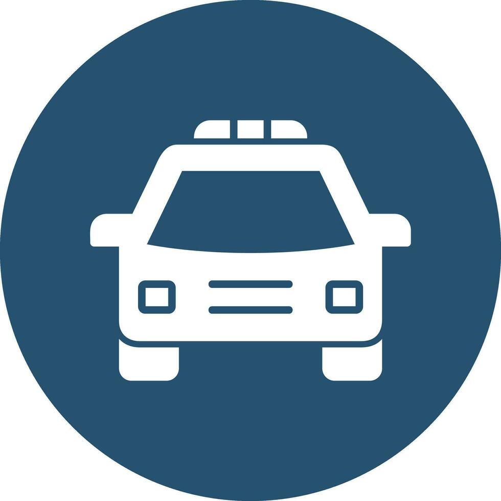 icono de vector de coche de policía