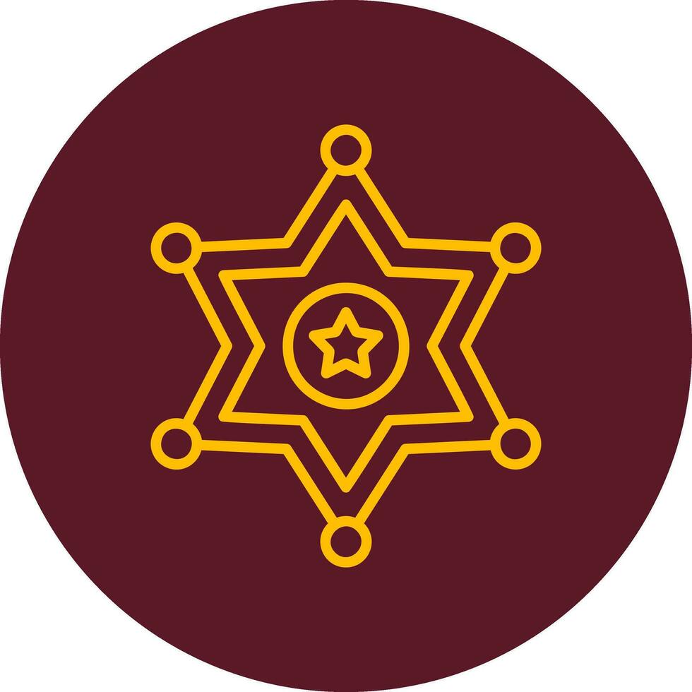 Sheriff Badge Vector Icon