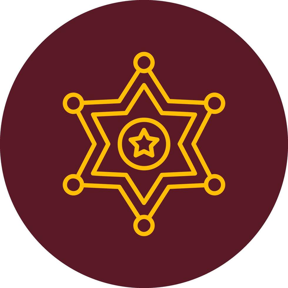 icono de vector de insignia de sheriff