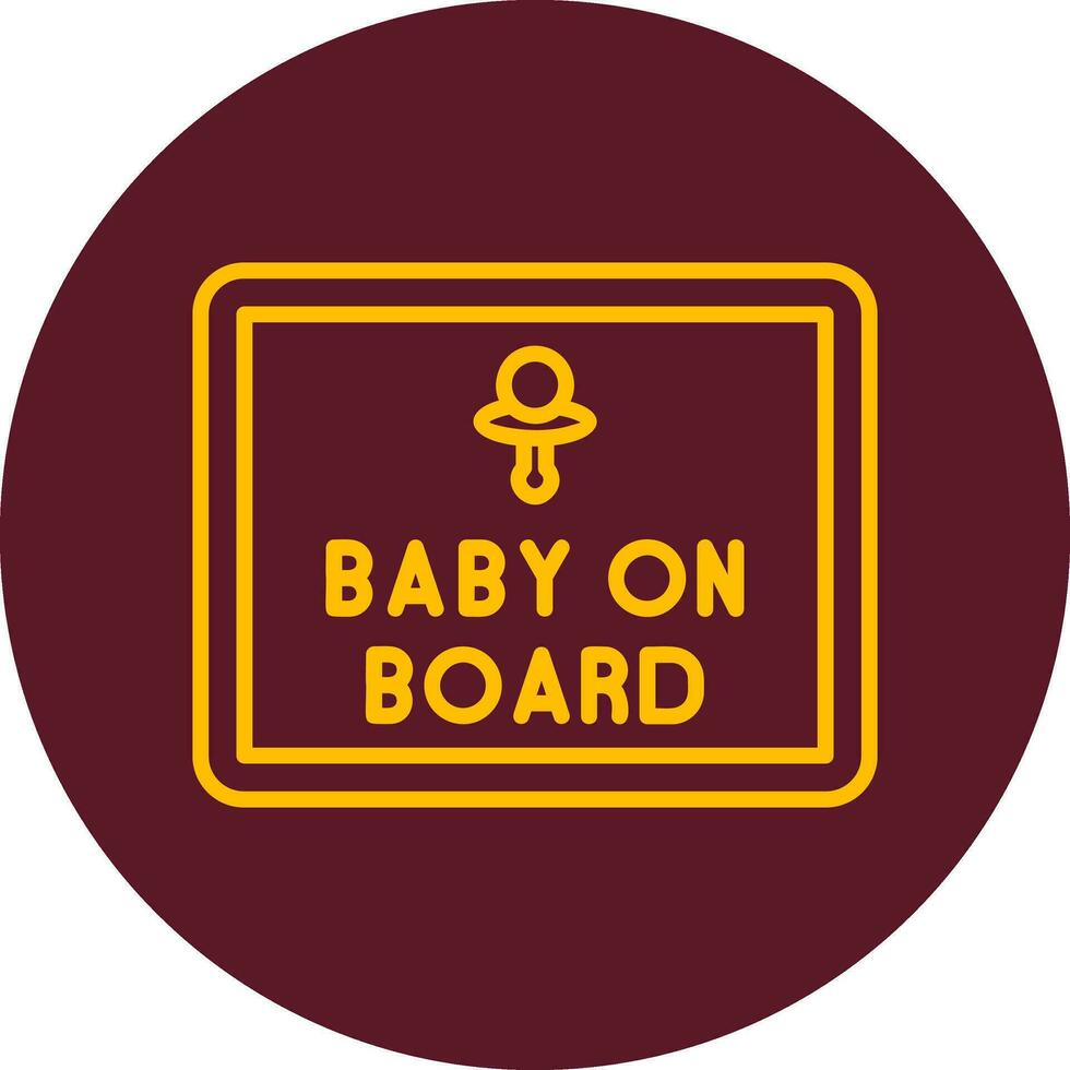 Baby On Board Vector Icon