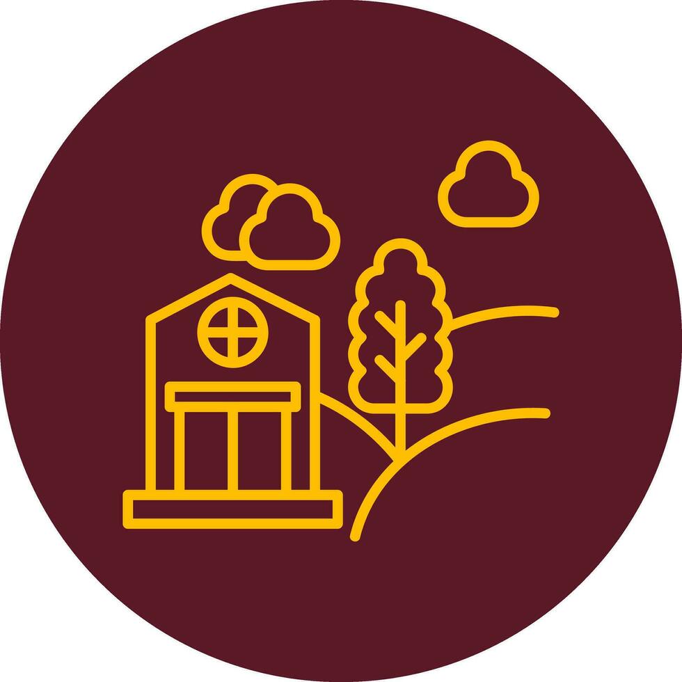 Forest House Vector Icon