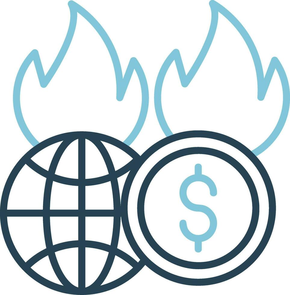 Economic Crisis Vector Icon
