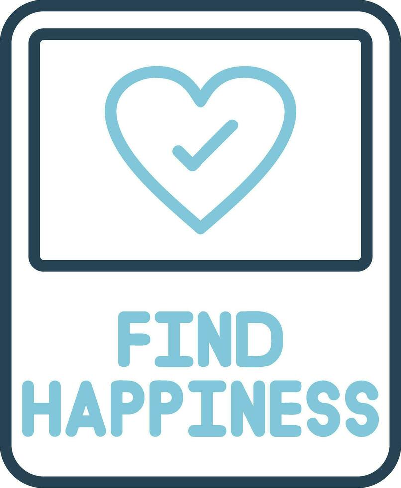 Find Happiness Vector Icon