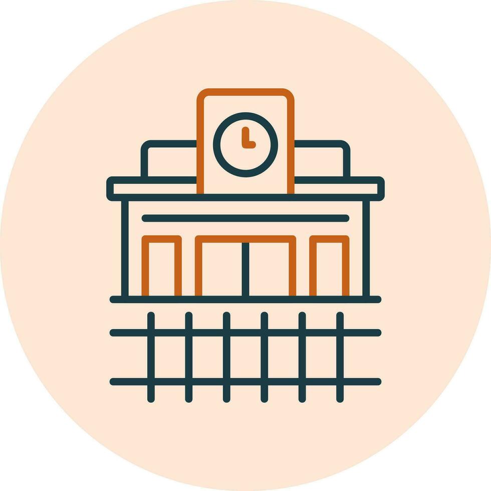 Train Station Vector Icon