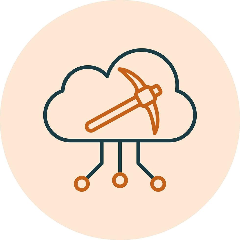 Cloud Mining Vector Icon