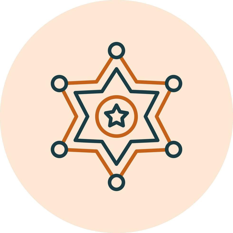 Sheriff Badge Vector Icon