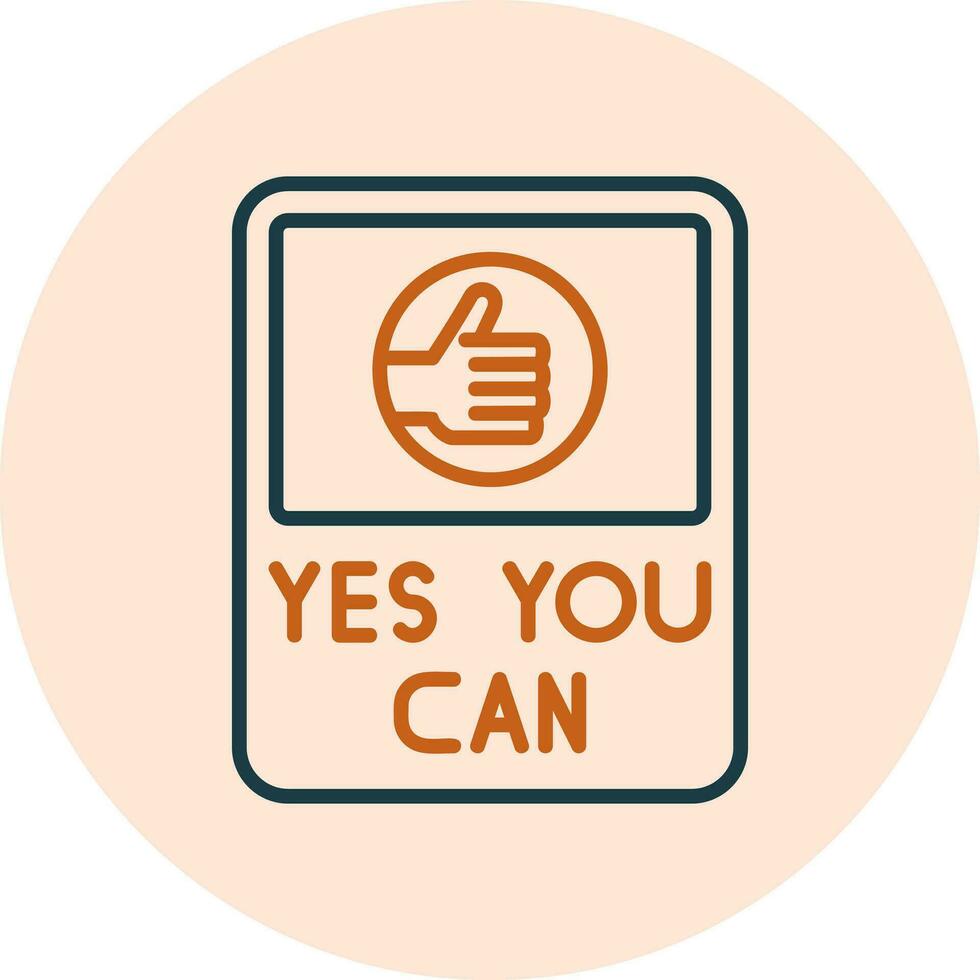 Yes You Can Vector Icon