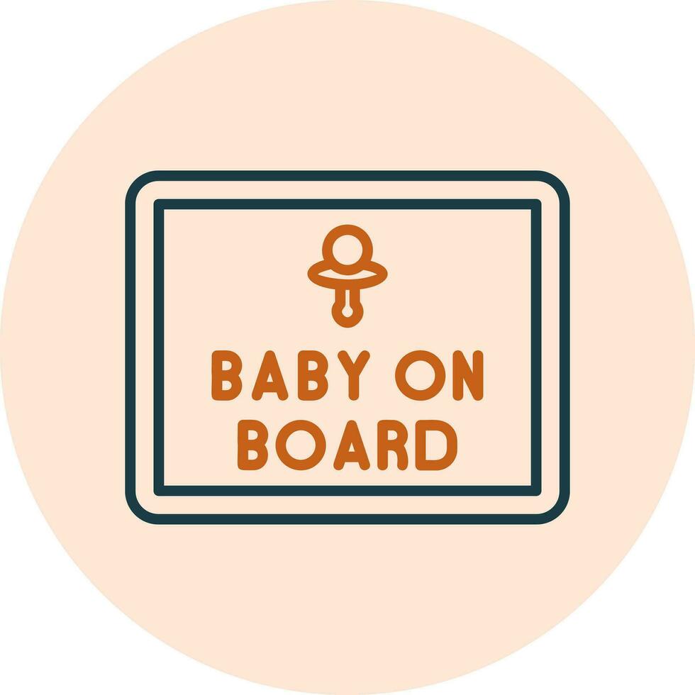 Baby On Board Vector Icon