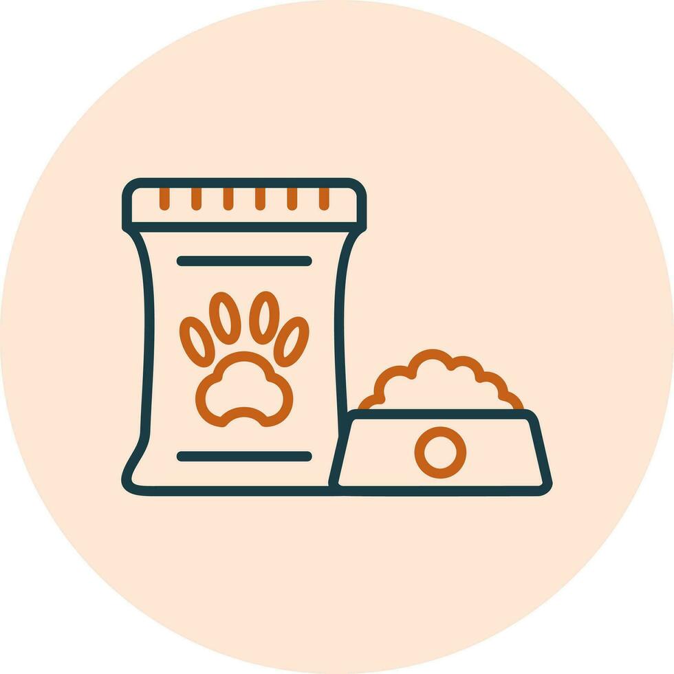 icono de vector de comida para mascotas