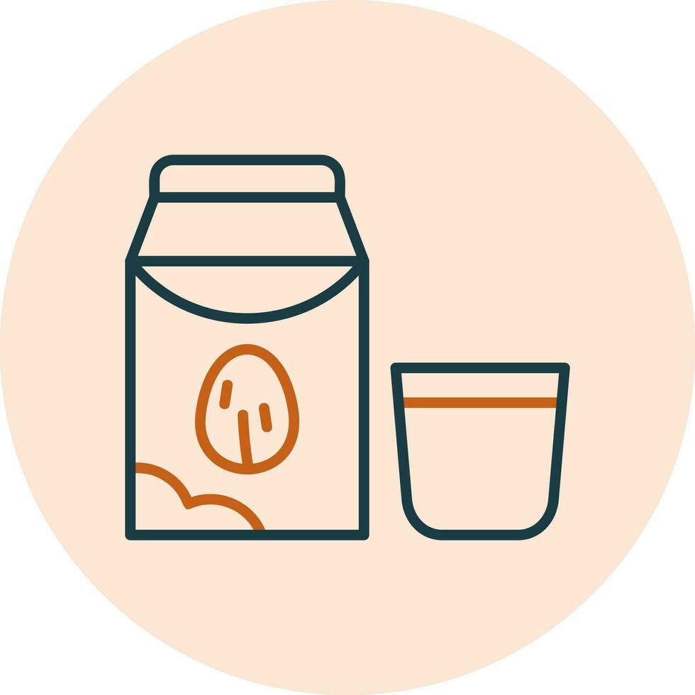 almond milk Vector Icon