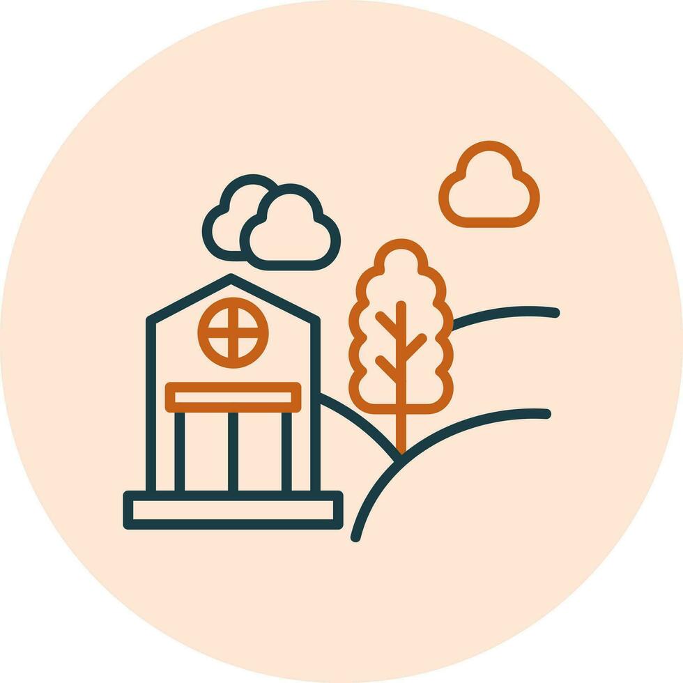 Forest House Vector Icon