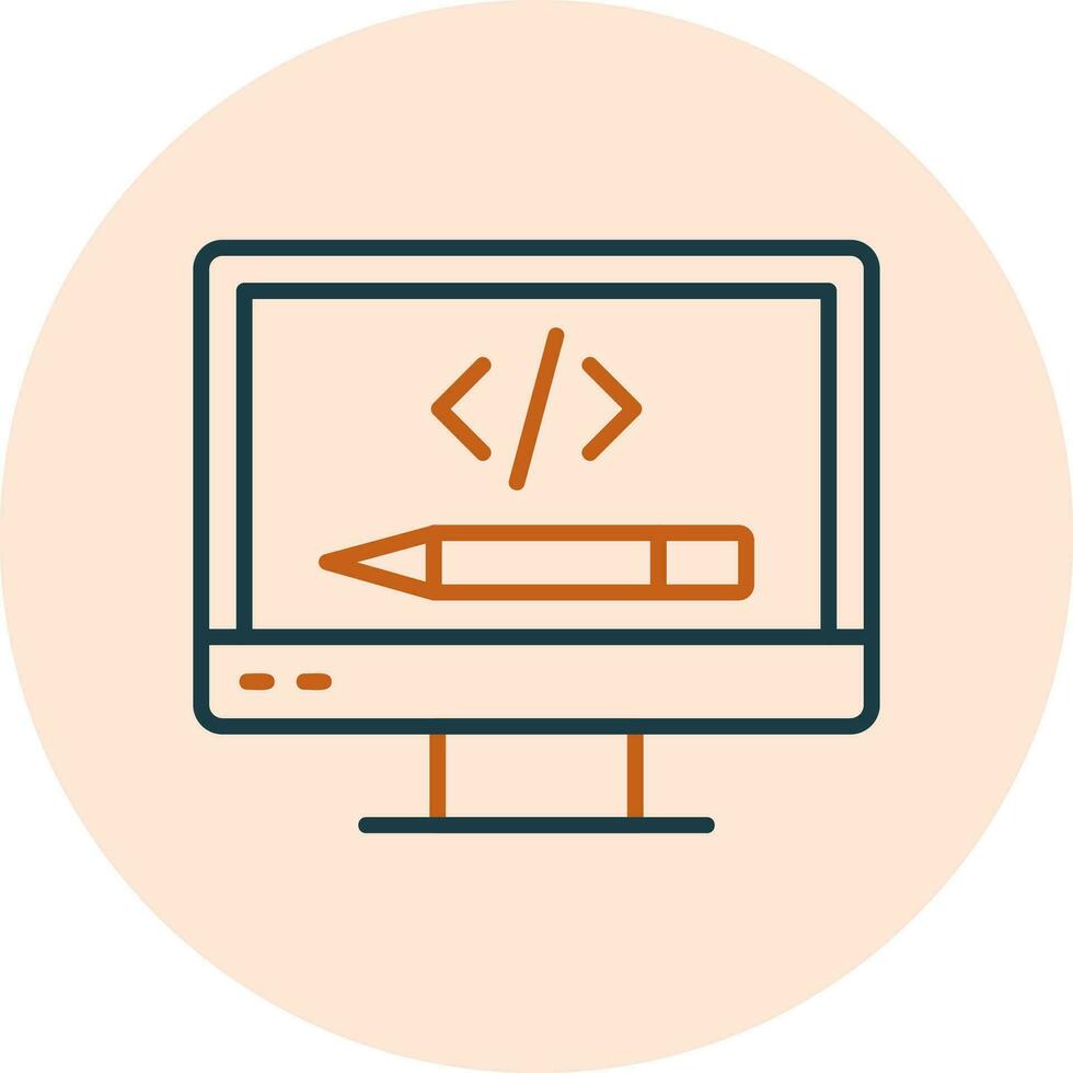 icono de vector de codificación