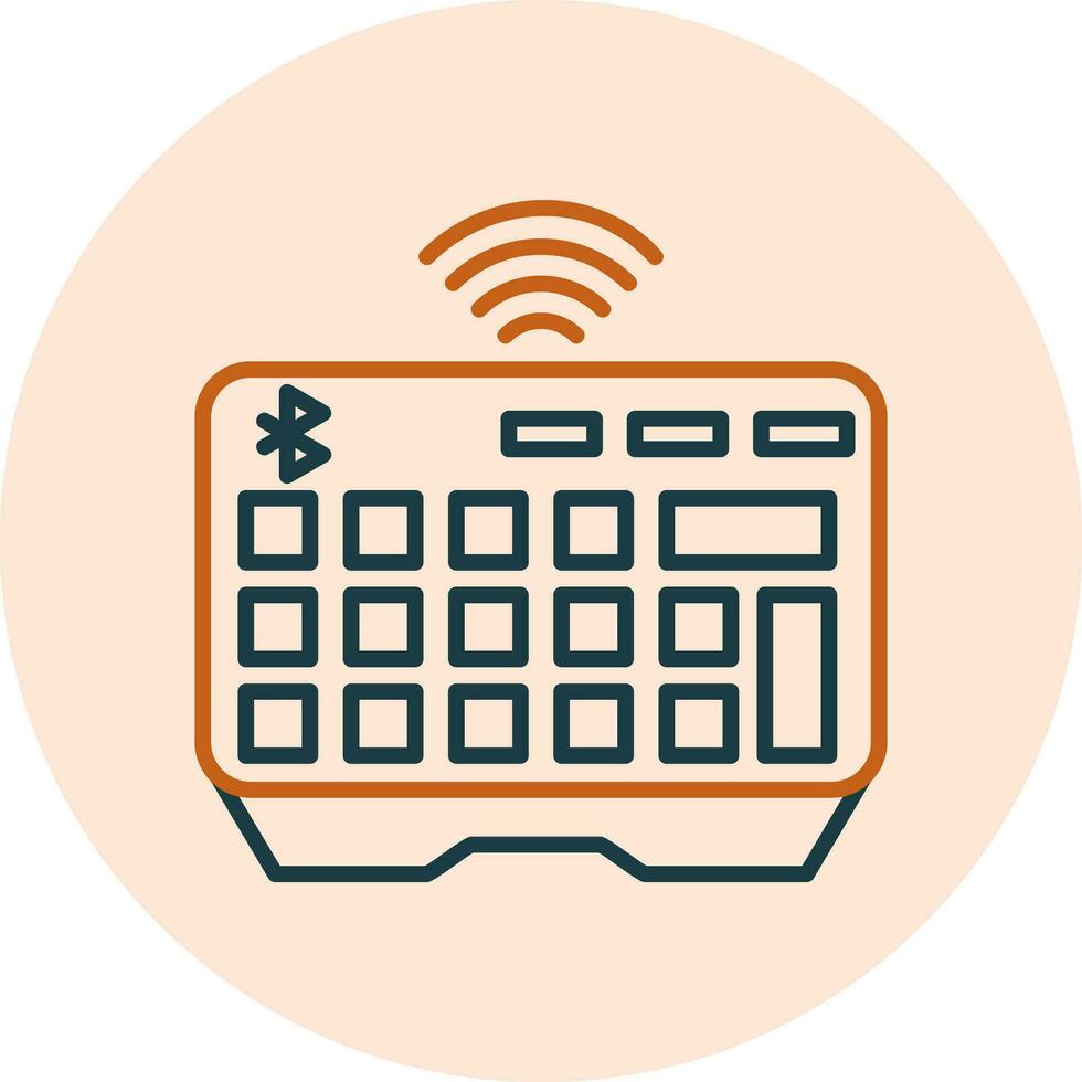 Wireless Keyboard Vector Icon