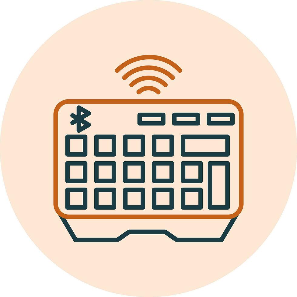 icono de vector de teclado inalámbrico