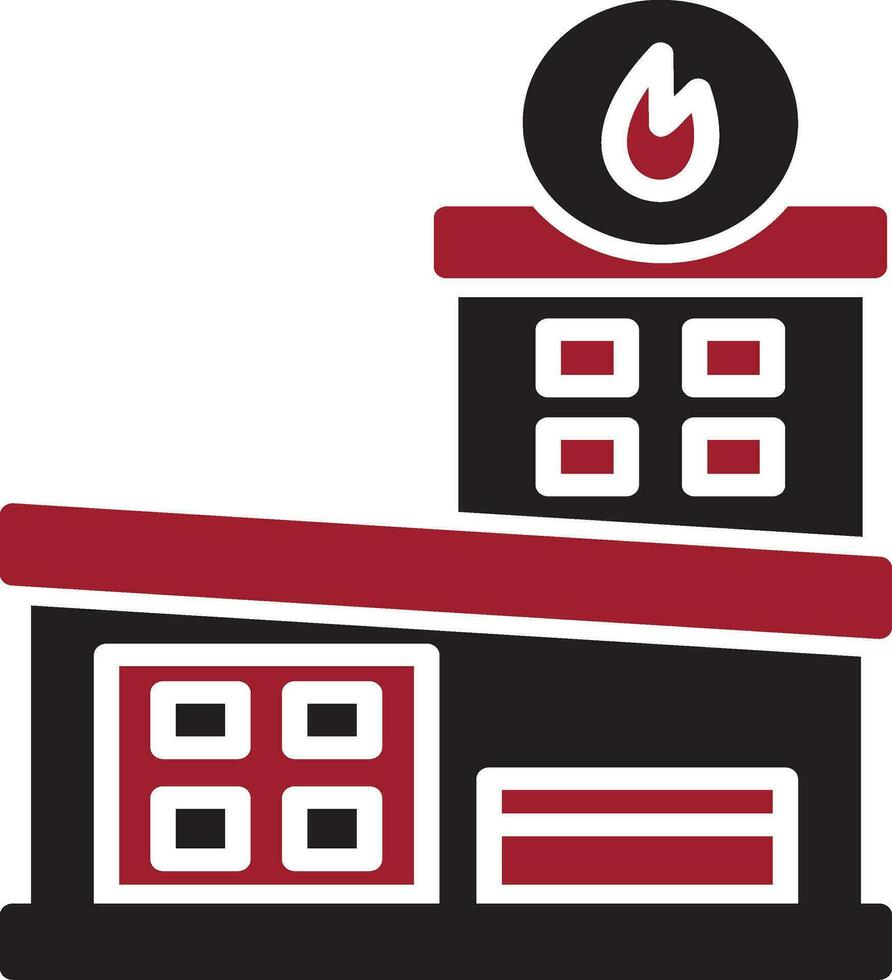 Fire Station Vector Icon