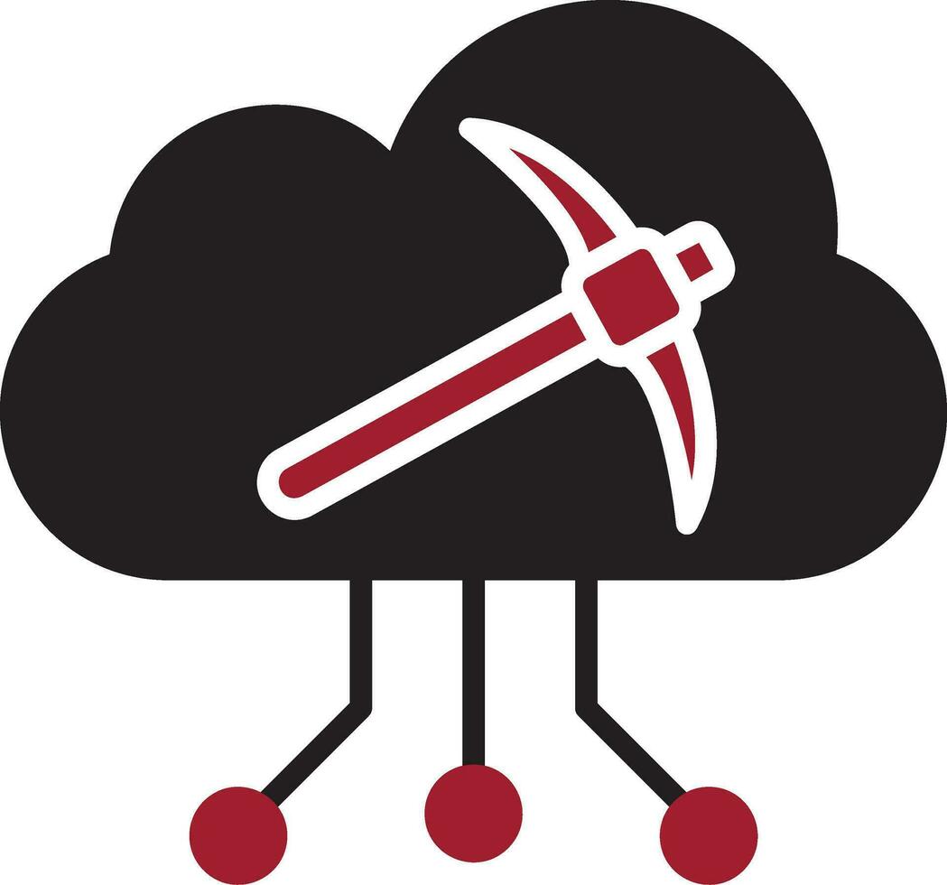 Cloud Mining Vector Icon