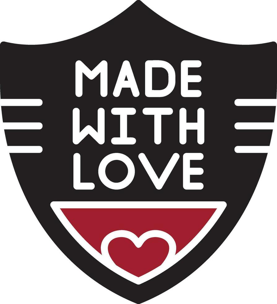 Made With Love Vector Icon