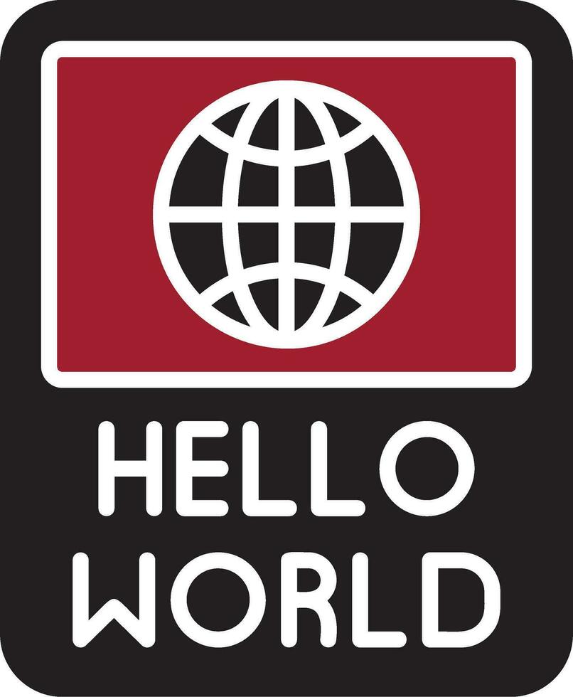 Hello World Vector Icon