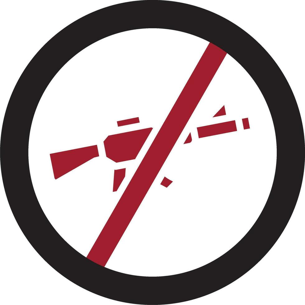 No Rifle Vector Icon