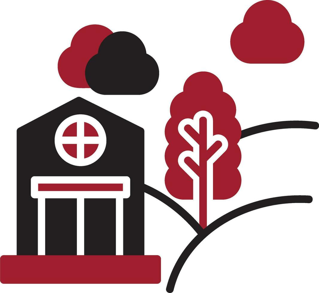 Forest House Vector Icon