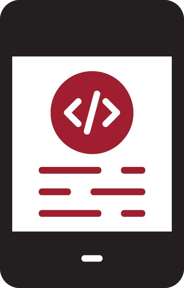 Mobile Coding Vector Icon