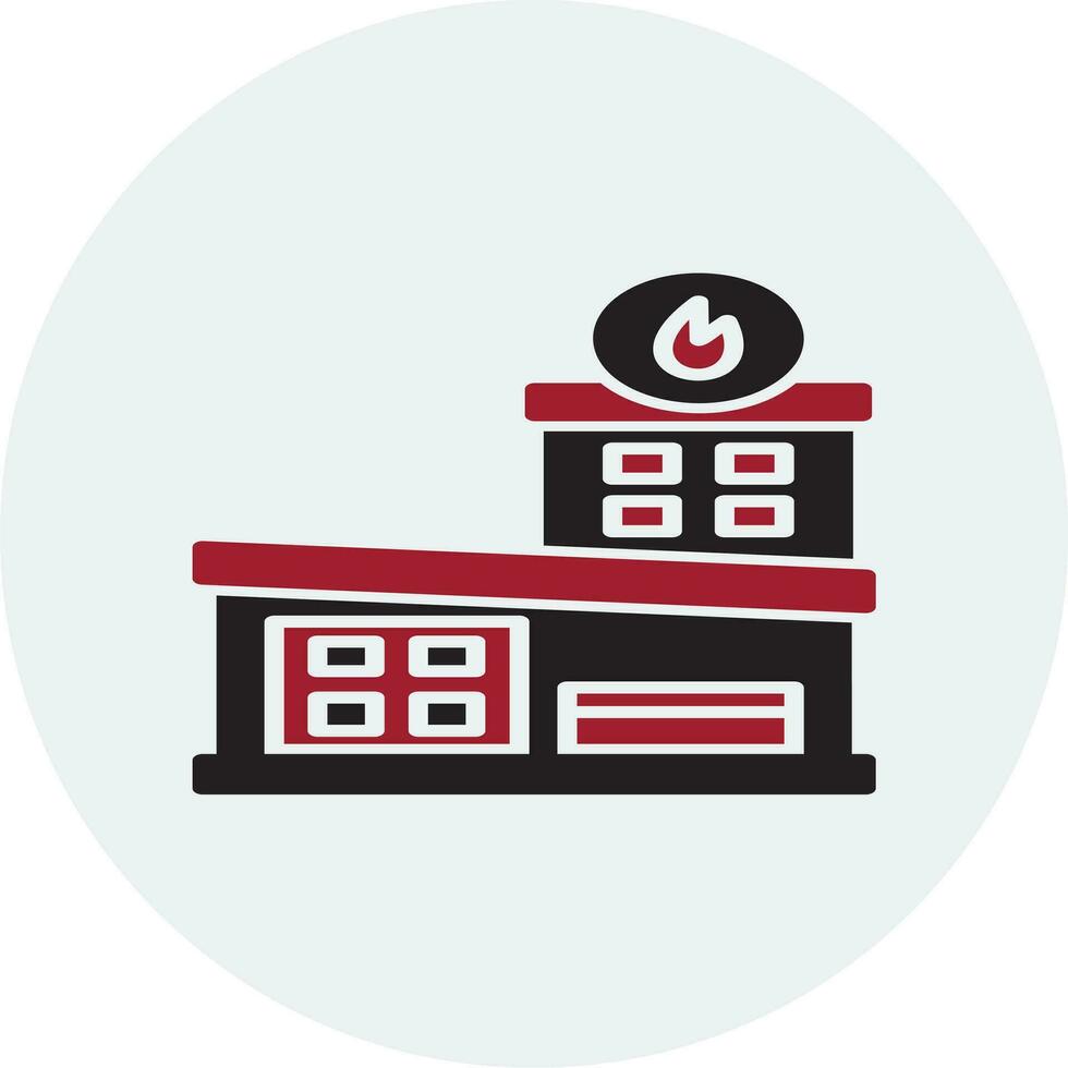 Fire Station Vector Icon