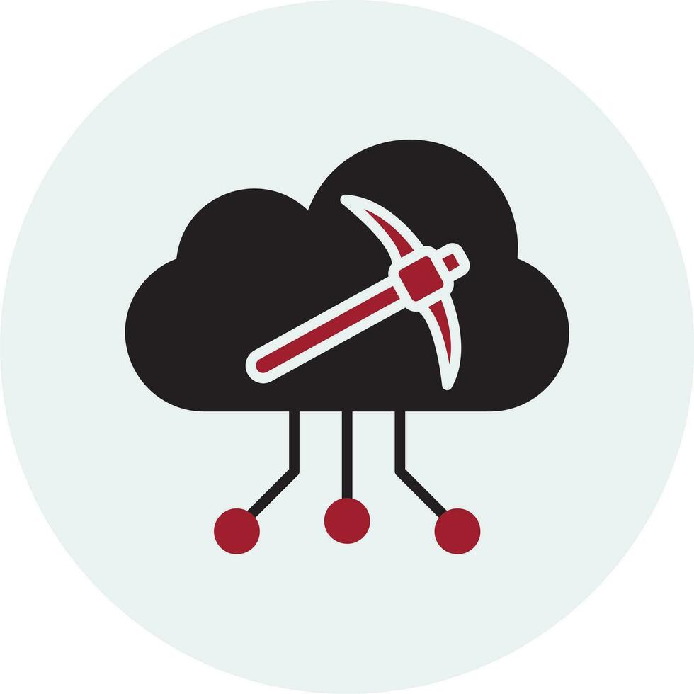 Cloud Mining Vector Icon