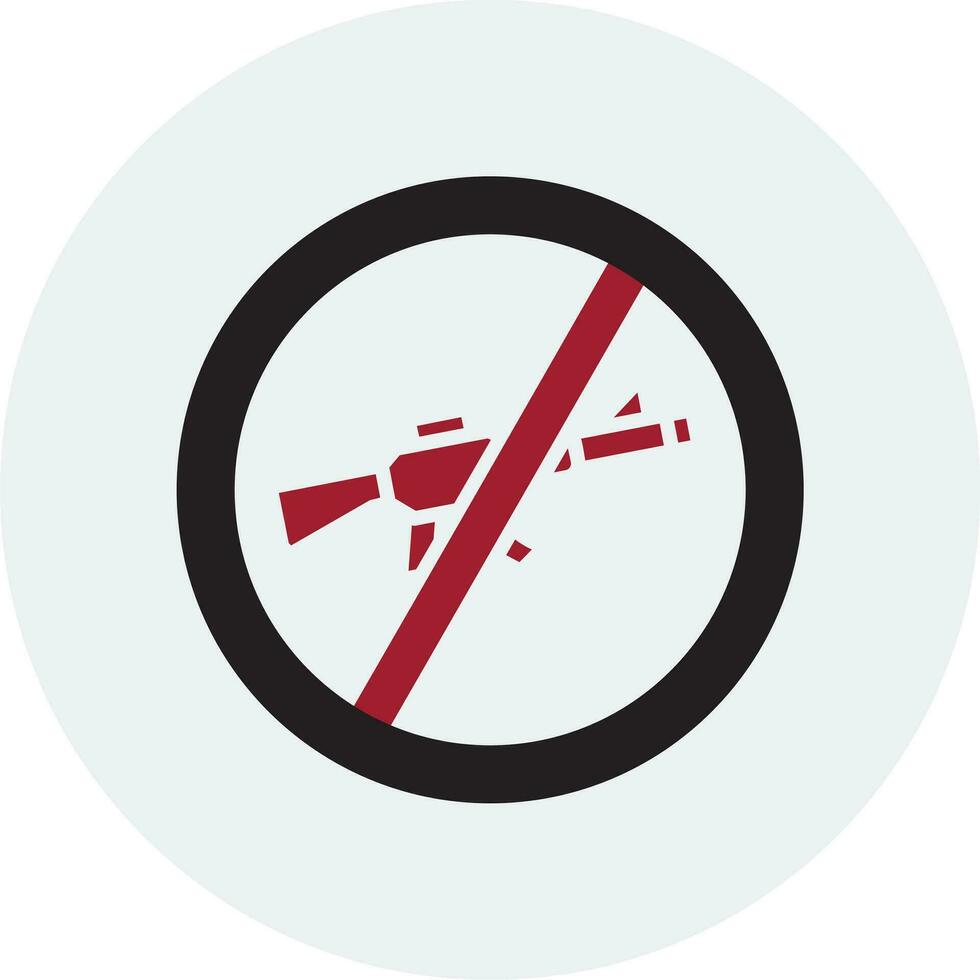 No Rifle Vector Icon