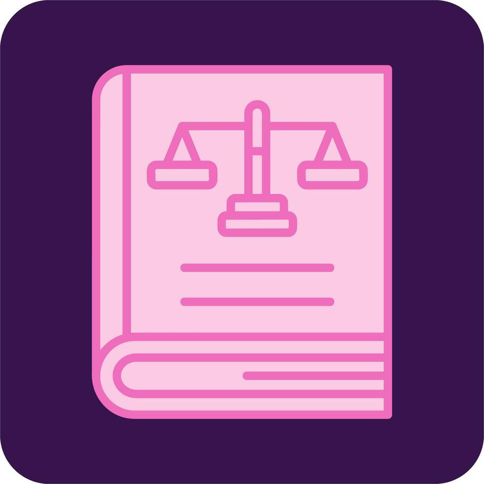 Law Book Vector Icon