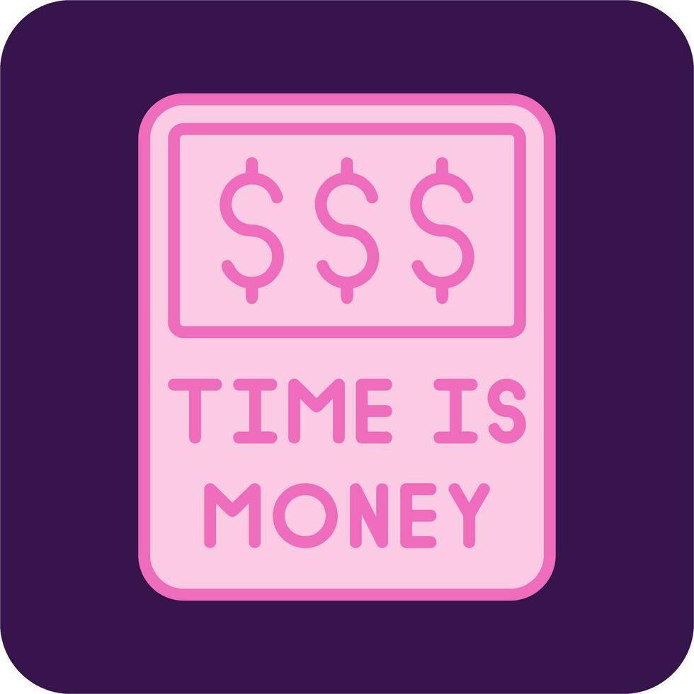 Time Is Money Vector Icon