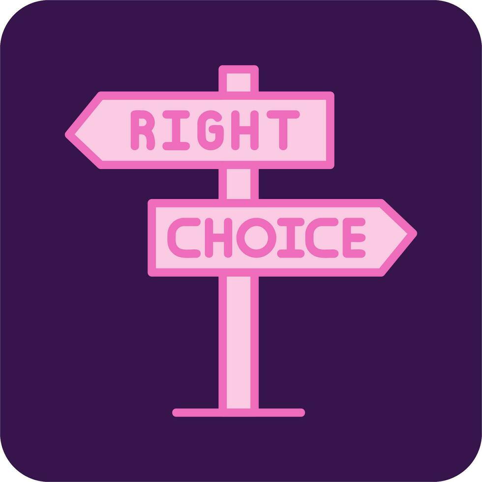 Right Choice Vector Icon