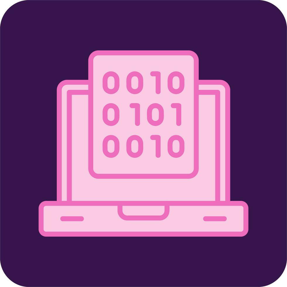Binary Data Vector Icon