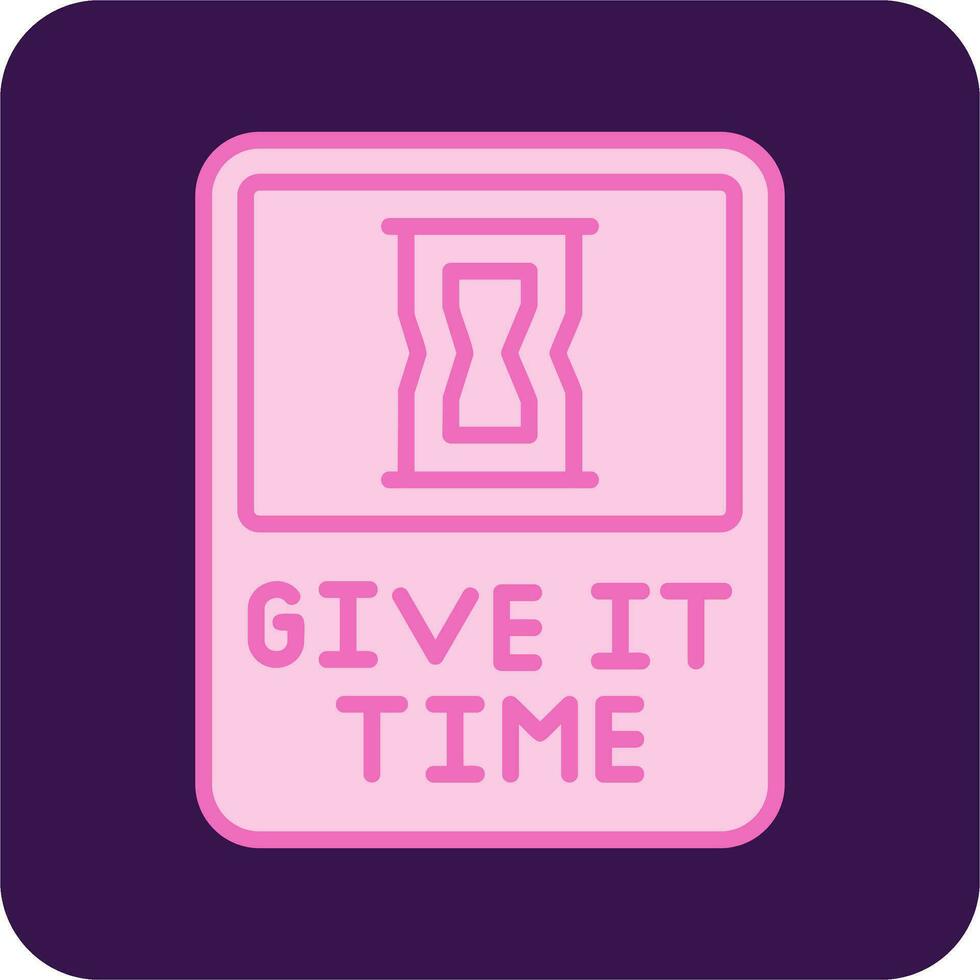 Give It Time Vector Icon