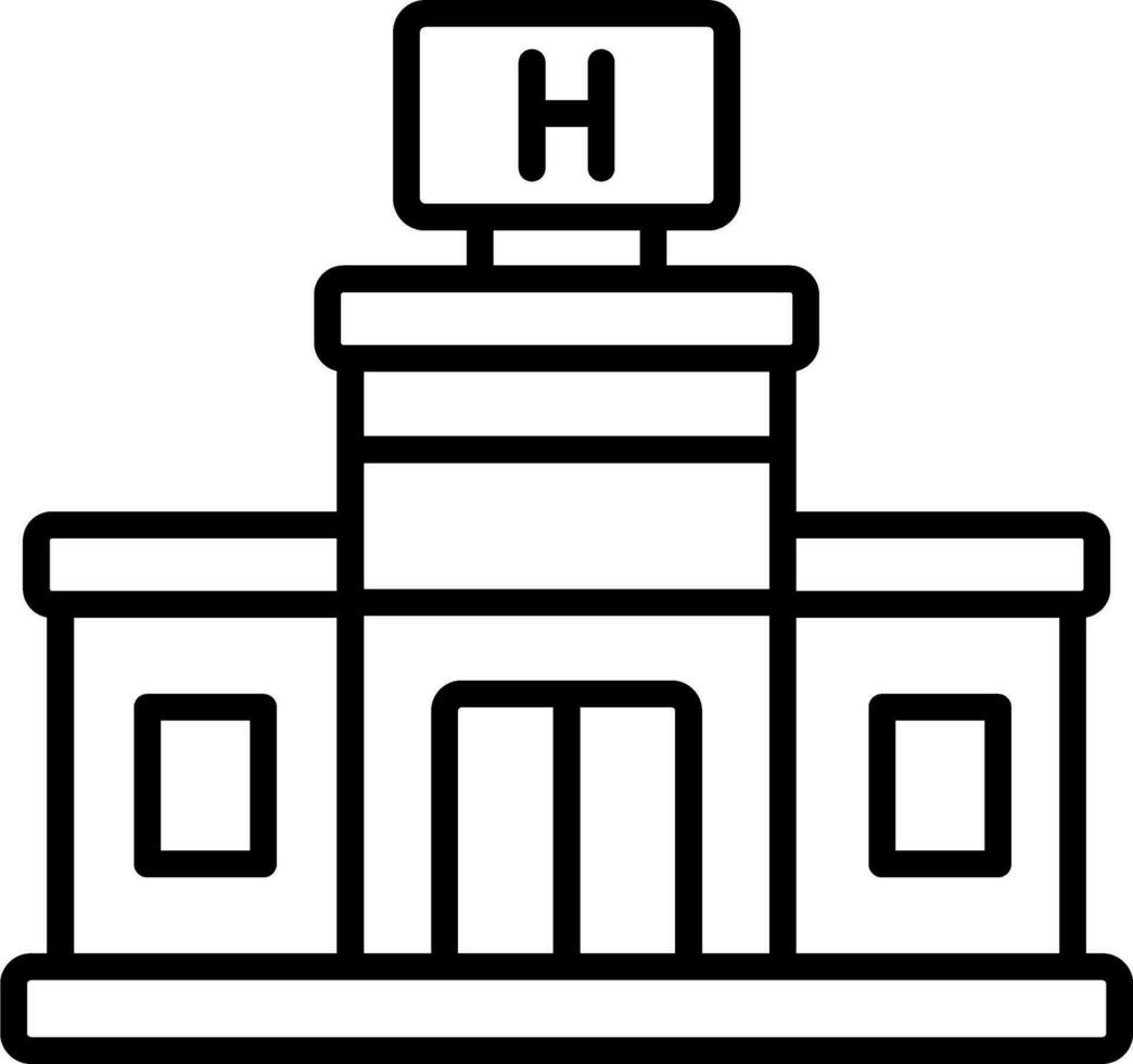 icono de vector de hospital