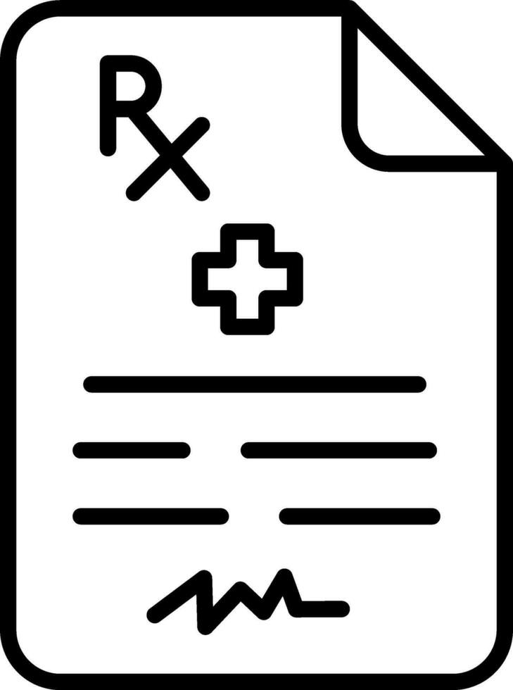 médico prescripción vector icono