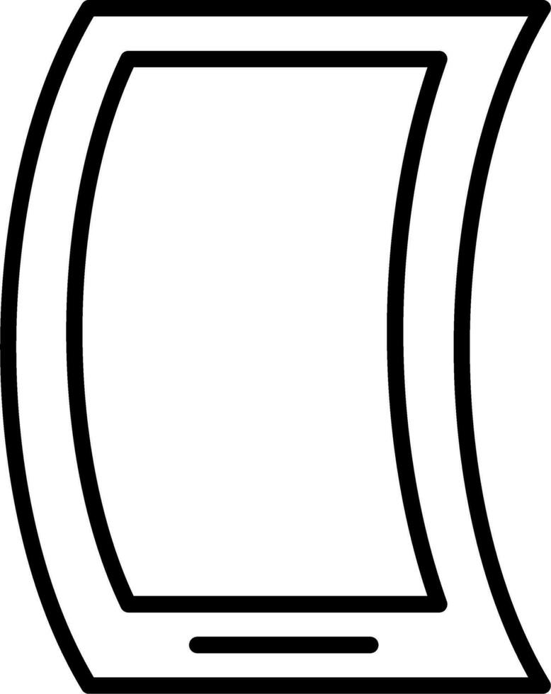 Flexible Mobile Phone Vector Icon