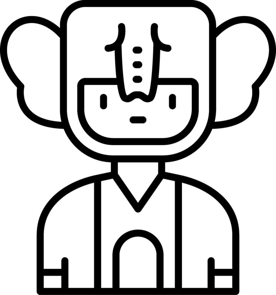 icono de vector de elefante