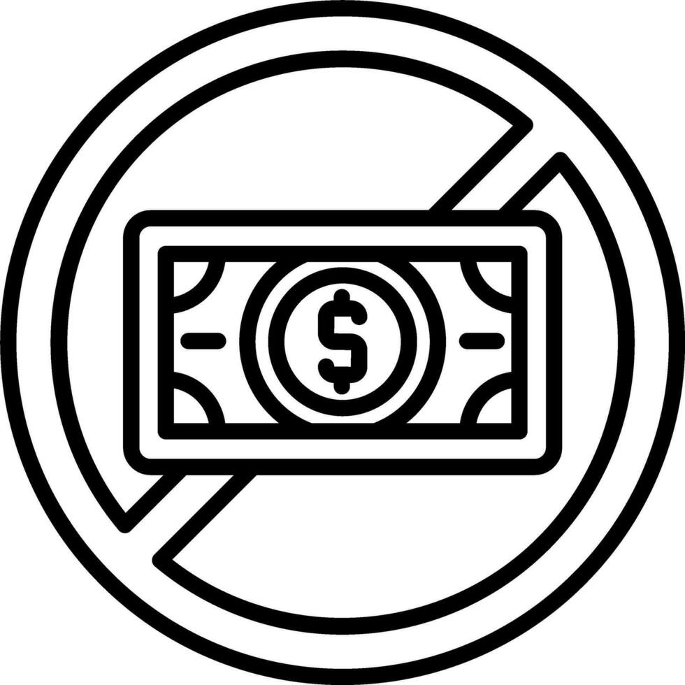 No Money Vector Icon