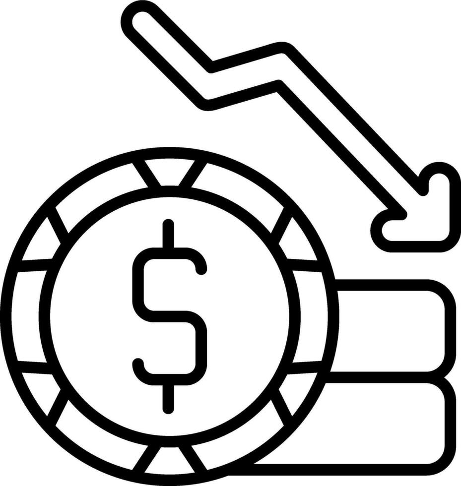 Money Loss Vector Icon