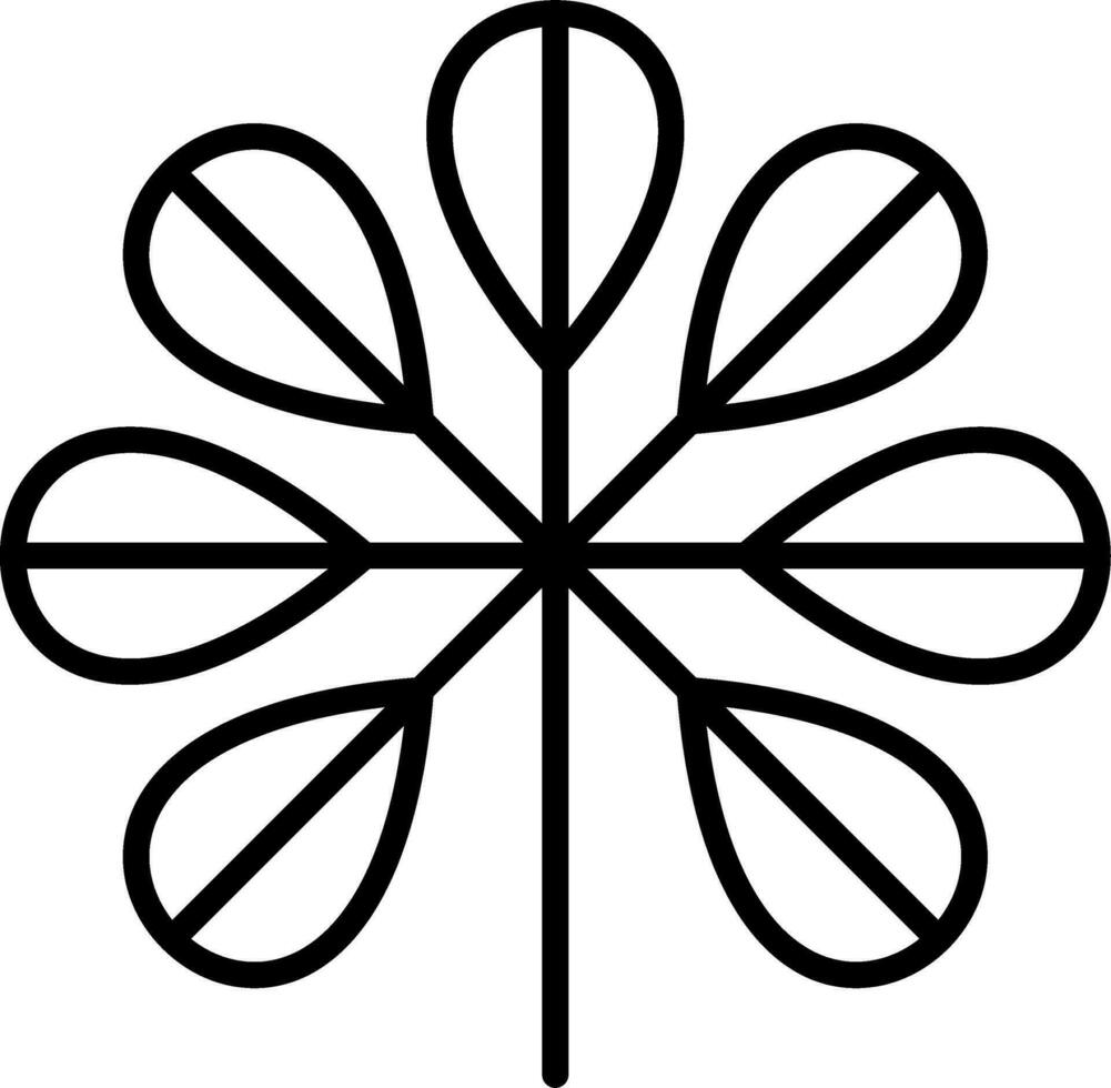 Dwarf Schefflera Vector Icon