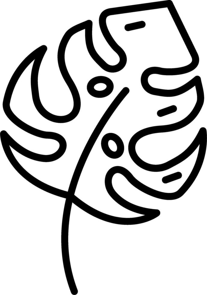 Monstera Deliciosa Vector Icon
