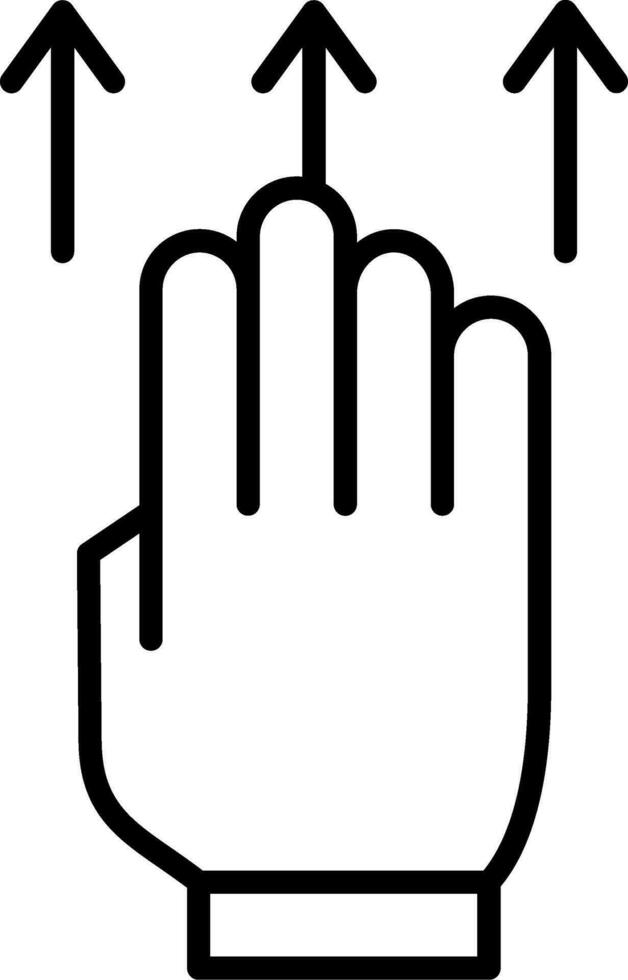 Swipe Up Vector Icon