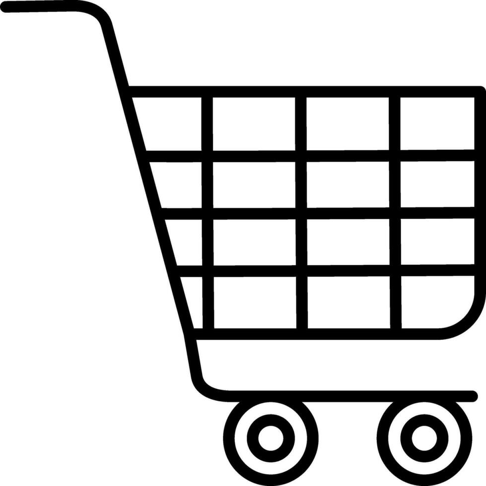 icono de vector de carrito de compras