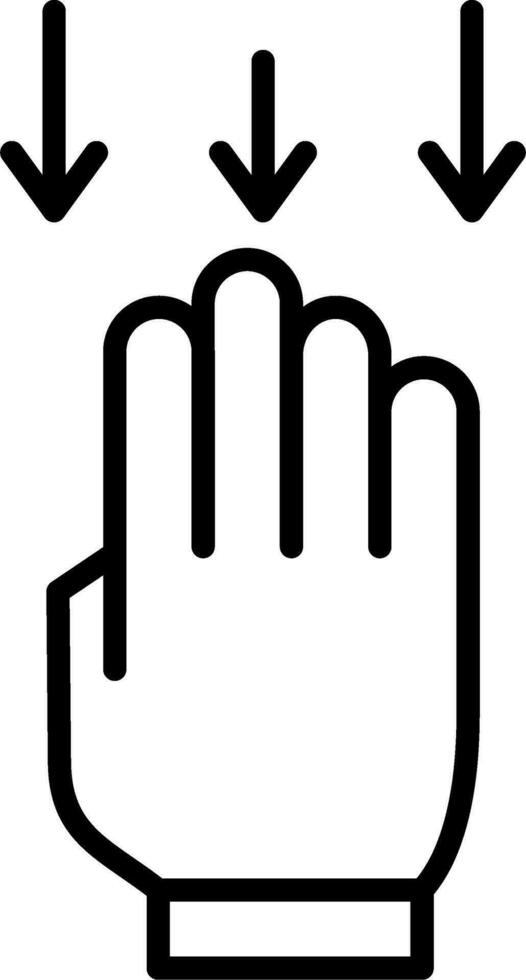 Swipe Down Vector Icon