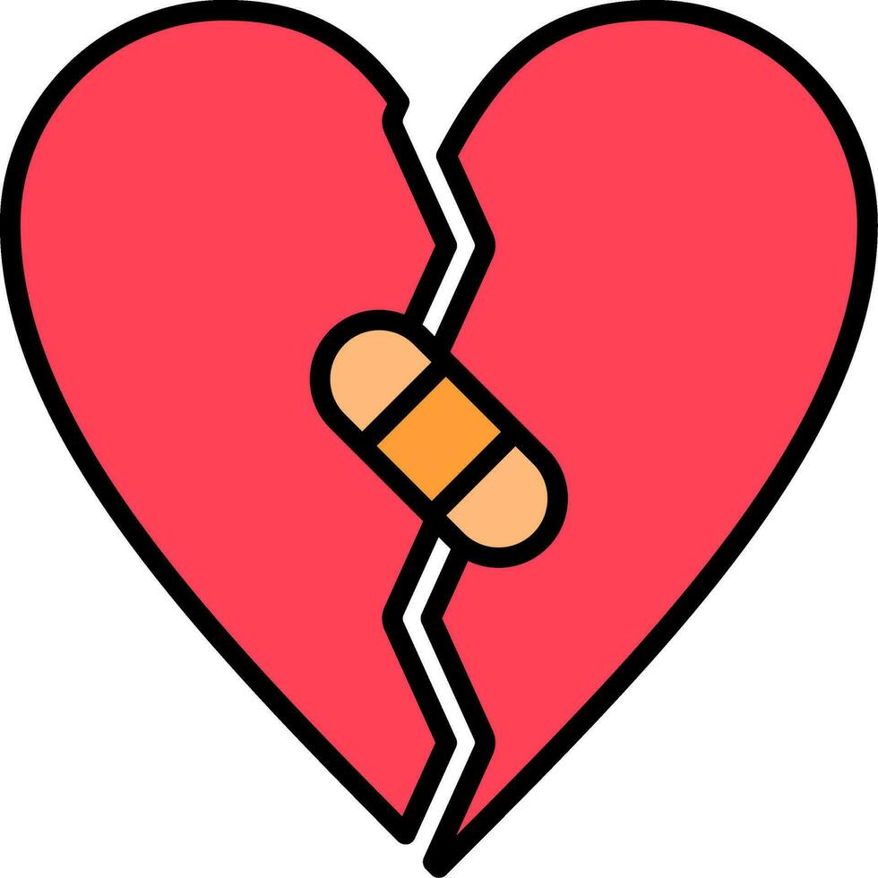 Broken Heart Vector Icon