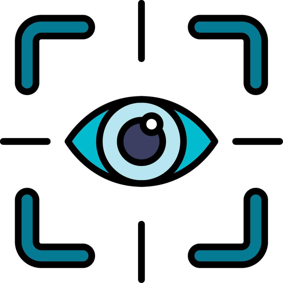 icono de vector de prueba de ojo