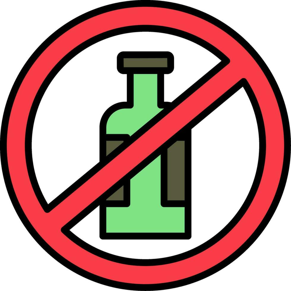 No Alcohol Vector Icon