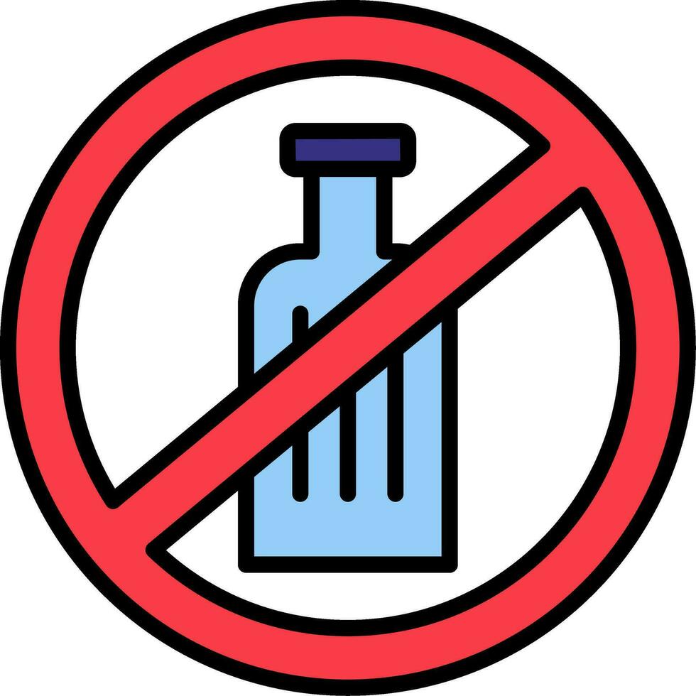 No Alcohol Vector Icon