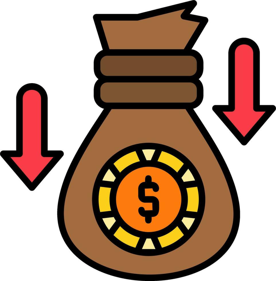 Money Loss Vector Icon
